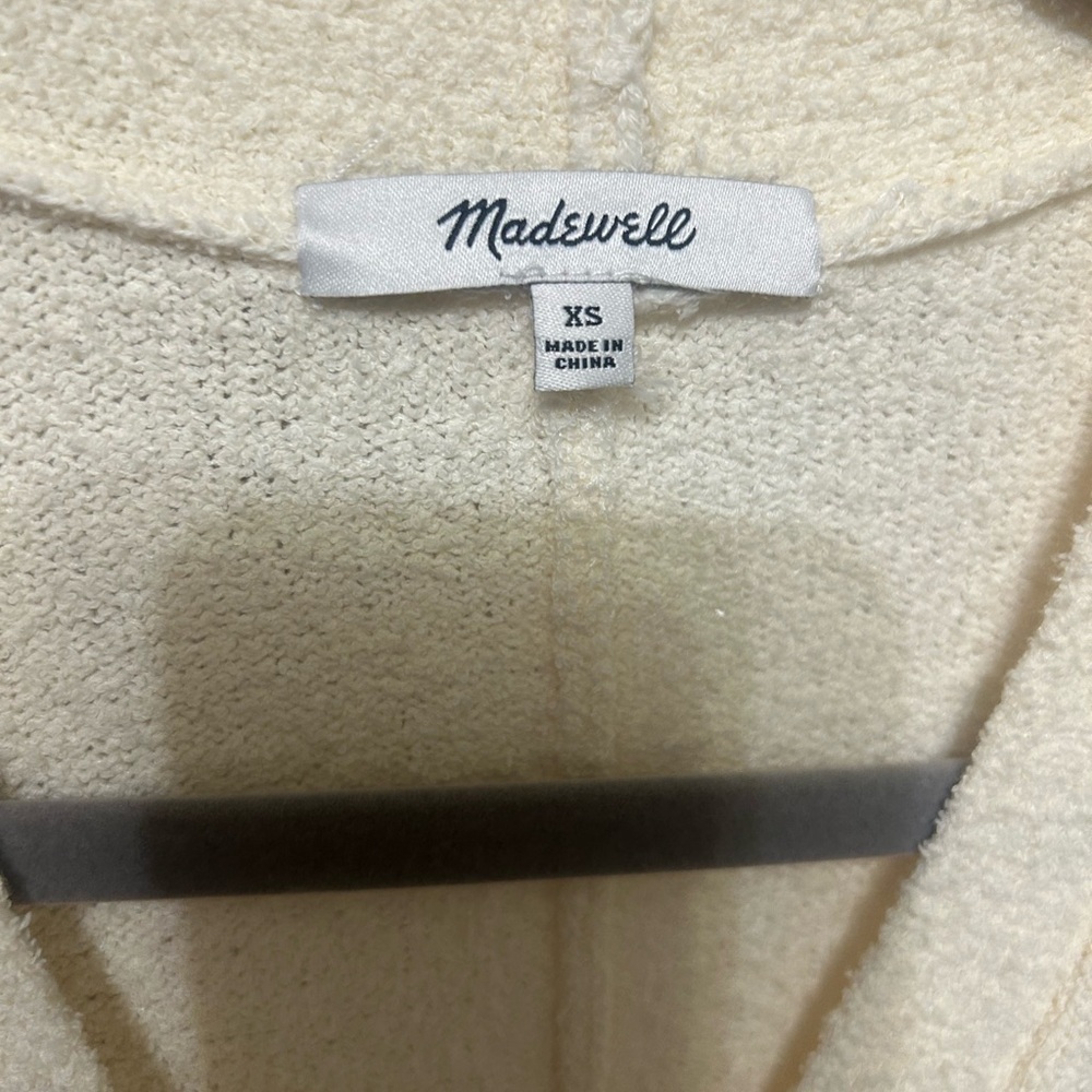 2/$28 Madewell Bayport Ivory Sweater Knit Button Front Romper Women’s XS - Picture 3 of 6